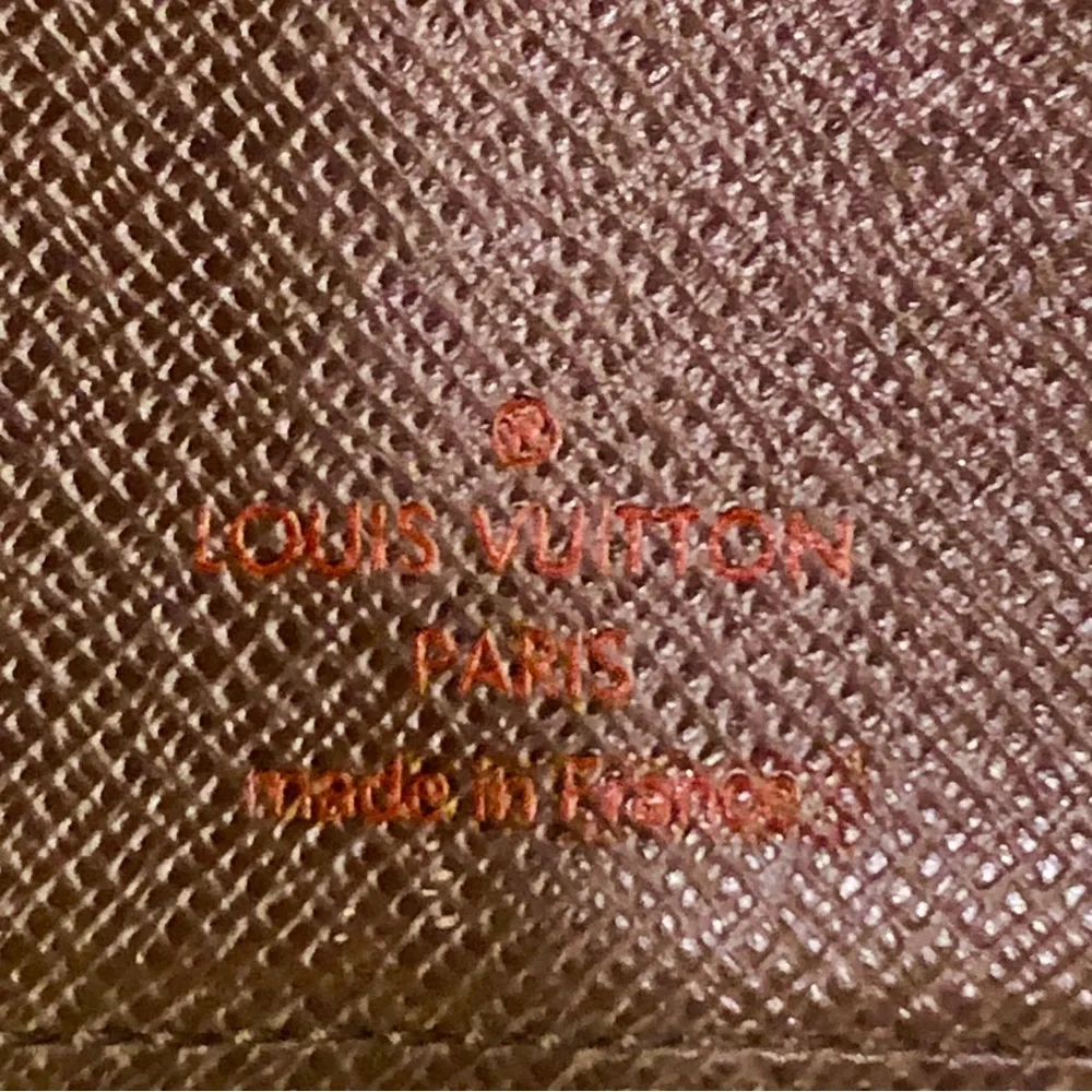 LOUIS VUITTON Damier Ebene Portefeiulle Florin Bifold Brown Wallet w ID Holder